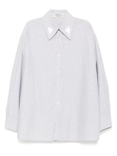 Koszula Kimhekim w serca z łatami czarna