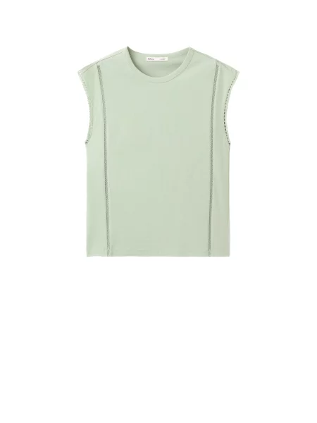 MANGO Tricou MAREA pastel verde