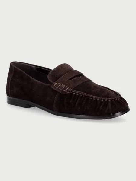 Aldo loafers slip-on pentru femei din piele întoarsă VEVIANE maro