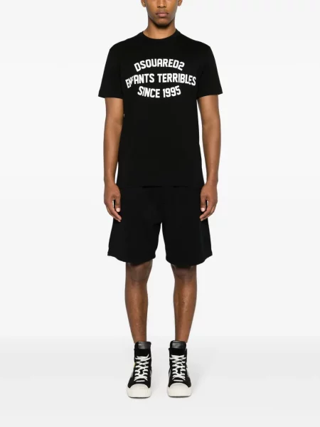 Raštuotos šortai Dsquared2 juoda