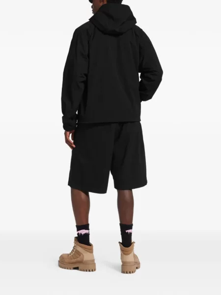 Bunda Balenciaga s kapucí černá
