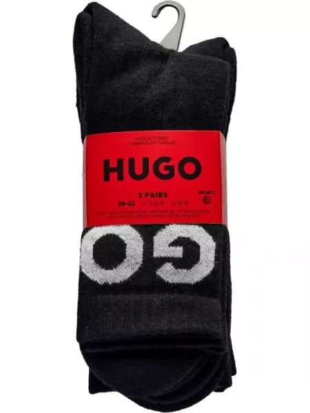 Hugo Bodywear Șosete 3P QS ICONIC CC negru