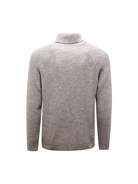Sweter z golfem Peserico wełniany do golfa szary