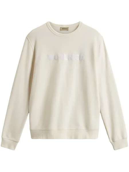 Hanorac Woolrich din jerseu alb
