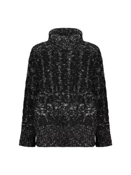 Sweter z golfem Herno wełniany czarny