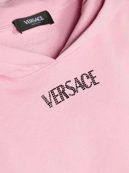 Bluza z kapturem dziecięca Versace różowa