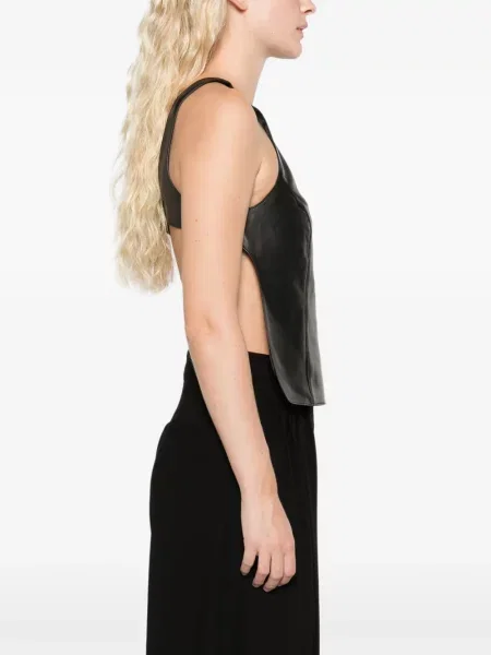 Top Alfie cu spatele deschis negru
