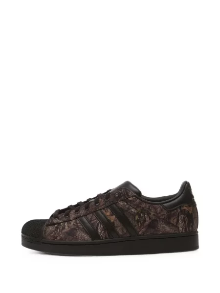 Top Adidas cu broderie alergare din jerseu negru