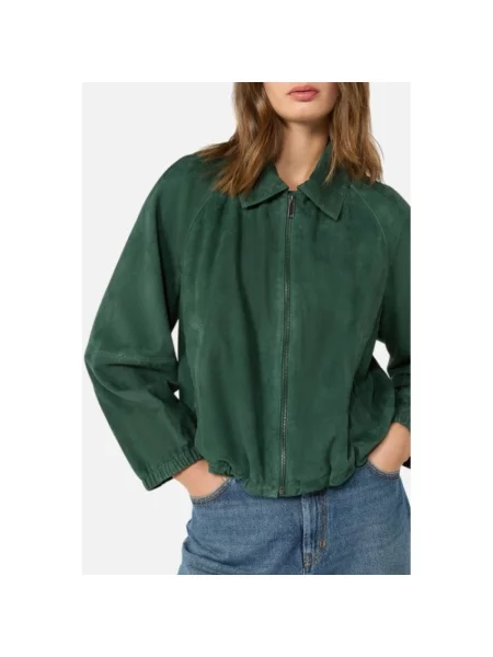 Weekend Max Mara Kurtka skórzana Zuppa zielony