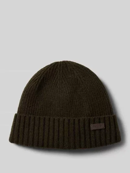 Czapka beanie z naszywką z logo Barbour zielona