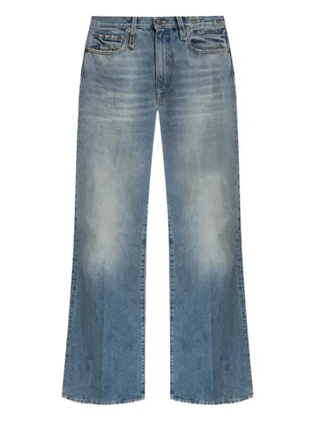 Blugi R13 cu broderie albastru
