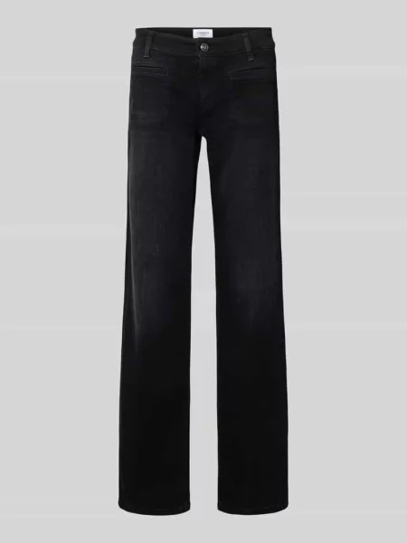 Jeansy z wpuszczanymi model ‘TESS’ Cambio czarne