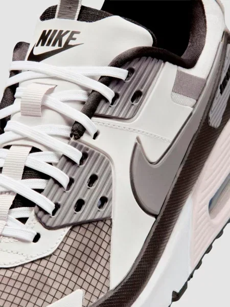 Кожаные повседневные кроссовки Nike Air Max 90 белые