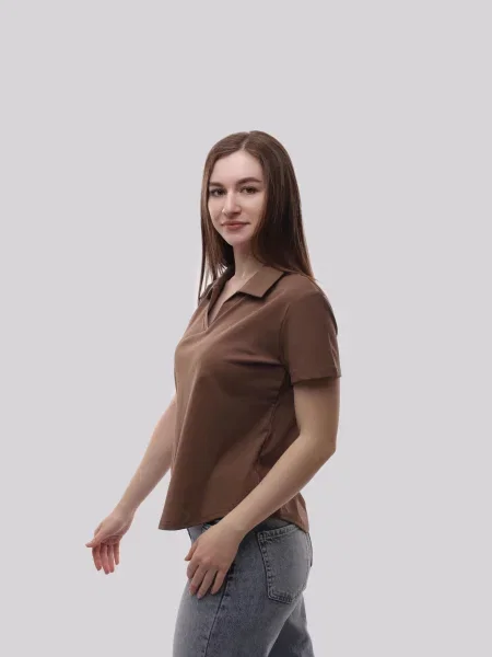 Поло Stream коричневое