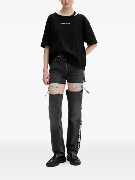 Тениска Karl Lagerfeld Jeans с принт черно