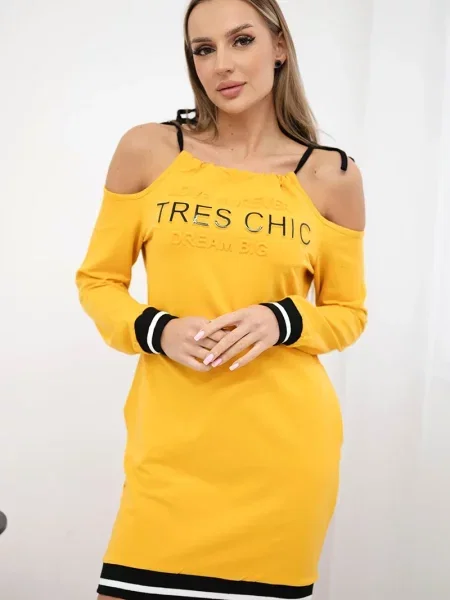 Sukienka Kesi garniturowa pomarańczowa