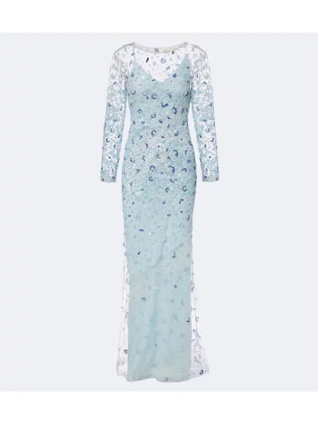 Kvetinové šaty La Fuori modrá