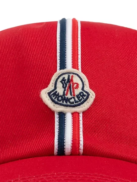Czapka z daszkiem dziecięca Moncler Enfant czerwona