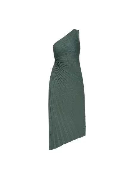 Sukienka midi Vera Mont asymetryczna do kolan garniturowa zielona