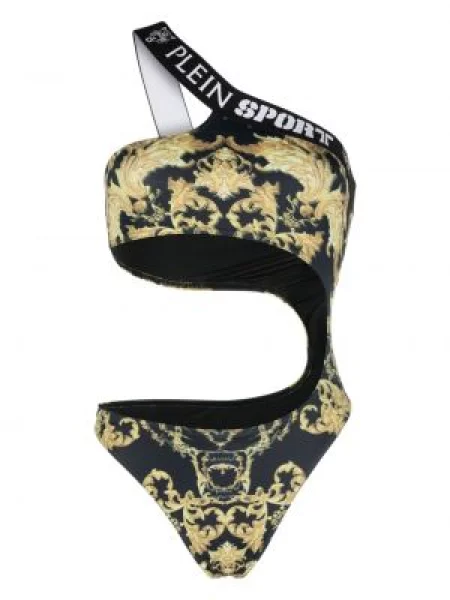 Costum de baie Plein Sport cu imagine negru