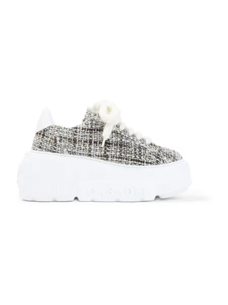 Sneakersy Casadei skórzane beżowe