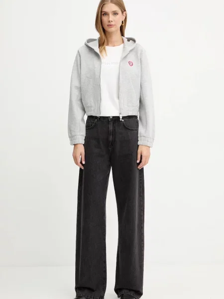 Pinko Hanorac BIRILLO | Cropped Fit gri