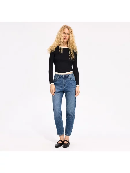 Reserved Mom fit farmer kék