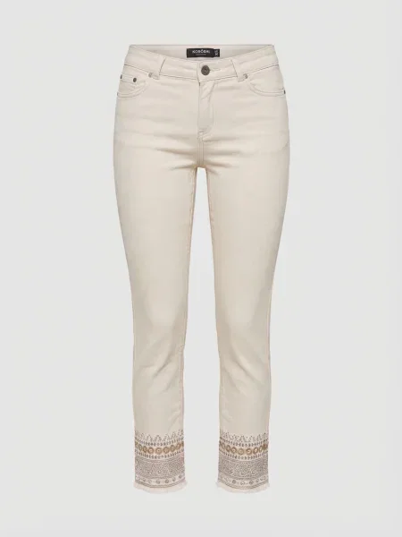 KOROSHI Jeans denim alb