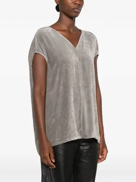 Bluză Rick Owens cu decolteu în V gri