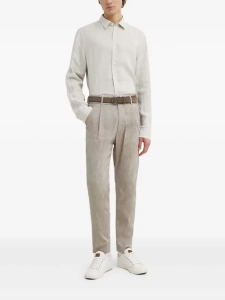 Cămașă Tiger Of Sweden de in cu dungi de tigru lungă alb