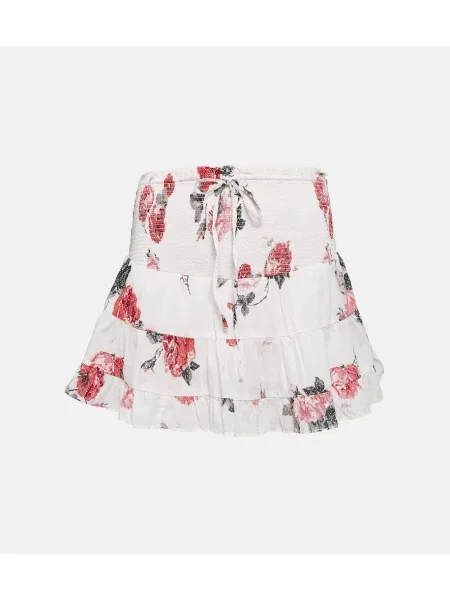 Fustă Loveshackfancy cu model floral roz