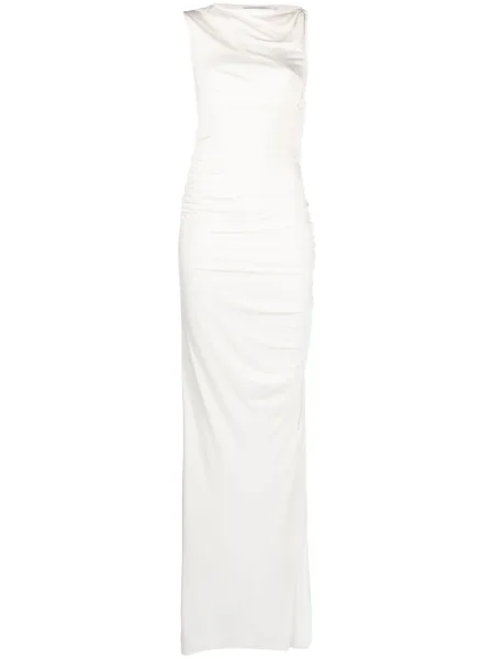 Rochie Christopher Esber asimetrică alb
