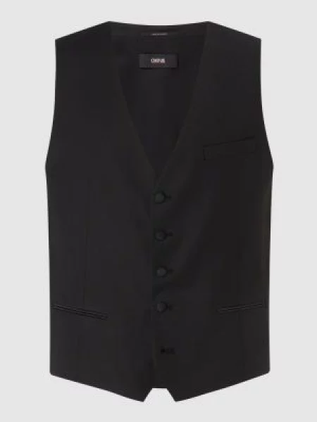 Kamizelka o kroju super slim fit z dodatkiem streczu model ‘Cifistivo’ Cinque czarna