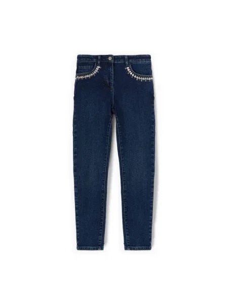 Skinny jeansy skinny Motivi niebieskie