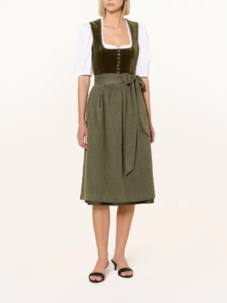 Heimatglück Tracht Bluzka Bawarska Heidi weiss biała