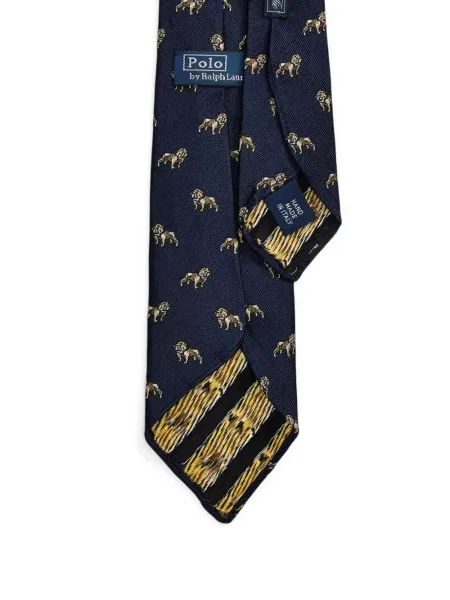 Mănuși Polo Ralph Lauren cu broderie tricotate în carouri albastru