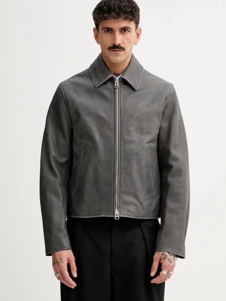 Кожено яке Kenzo сиво