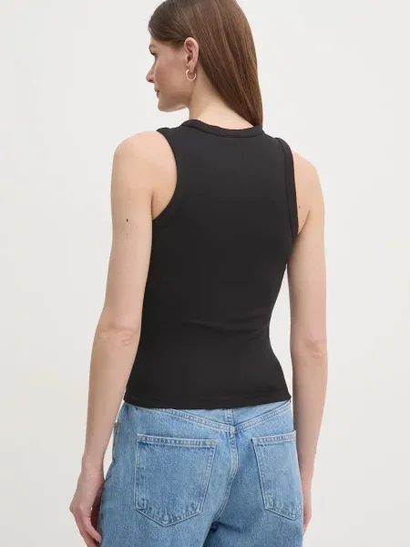 Džínový top Calvin Klein Jeans černý