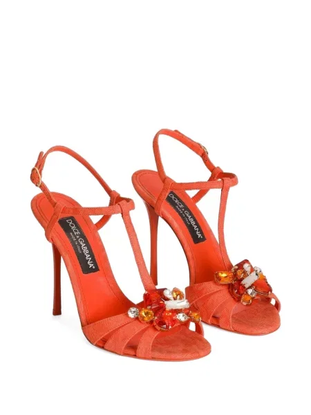 Сандали Dolce & Gabbana бродирани оранжево