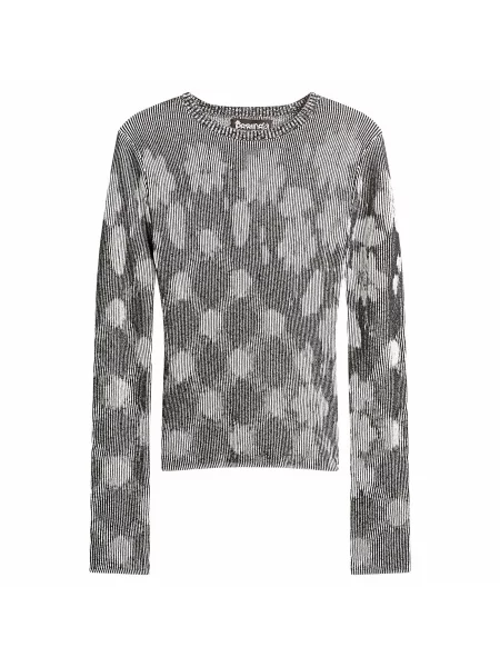 Dzianinowy top Paolina Russo z długim rękawem biały