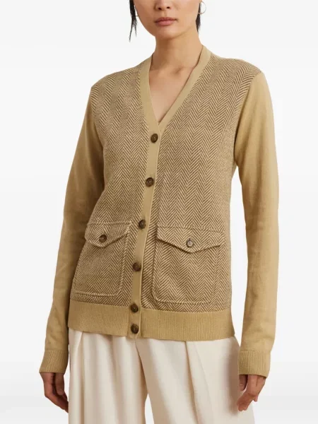 Cardigan Lauren Ralph Lauren cu model herringbone