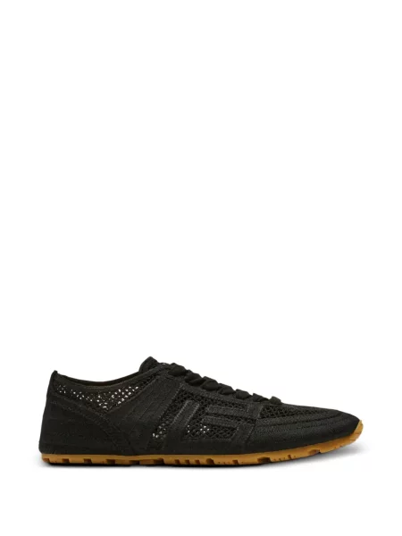 Sneakerși Balmain cu șireturi din dantelă negru