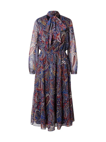 Lauren Ralph Lauren Šaty námornícka modrá / žltá šedobiela červená