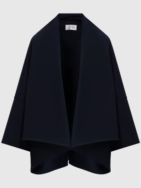 Асиметричне пальто-кімоно Mavis із вовни і кашеміру The Row синє