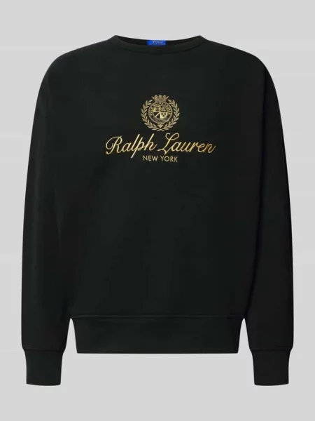 Bluza z nadrukiem z logo Polo Ralph Lauren czarna