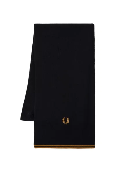 Šal Fred Perry iz merina črna