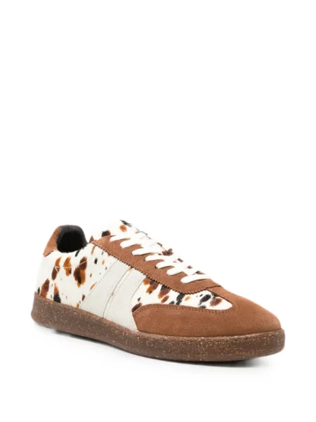 Sneakerși Les Deux cu imagine maro