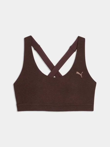 Спортивний топ PUMA Cloudspun Bra Mid комбінований верх коричневий