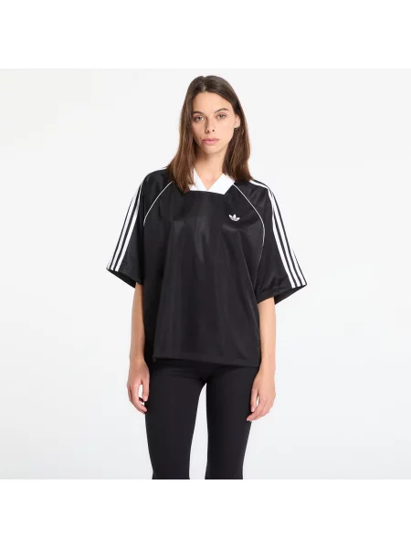 Тениска adidas 3 Stripes Jaquard T-Shirt Black L черно