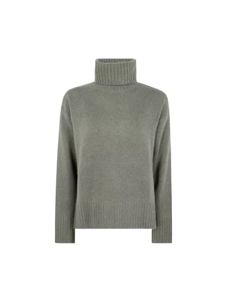 Sweter z dzianiny z golfem Polo Ralph Lauren zielony